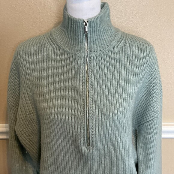Icone Par Simons Womens Mint Sz M Sweater Ribbed Oversize Cozy Mock Turtleneck - Picture 6 of 12